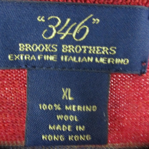 Brooks Brothers Mens size XL 100% Merino Wool - Picture 5 of 7